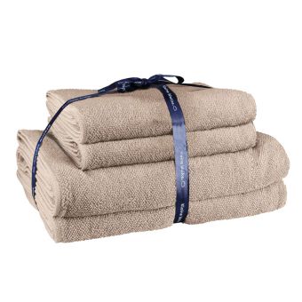 Frottier-Set Kleine Wolke Chill - 100 % Baumwolle - taupe -  Top-Produkte: Wäschekörbe, WC-Bürsten, Duschvorhänge, Seifenspender, Duschbrausen, Badteppiche - Marken: Spirella, Diaqua, Grohe, Geberit & Co. - Fehr Badshop Schweiz