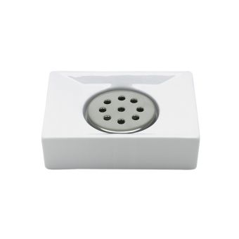 Seifenschale Spirella Quadro - white - Top-Produkte: Wäschekörbe, Duschvorhänge, WC-Deckel, Seifenspender, Duschbrausen, Badezimmerteppiche & mehr - Top-Marken: Spirella, Laufen, Diaqua, Hansgrohe, Geberit , Kleine Wolke & Co. - Fehr Badshop Schweiz