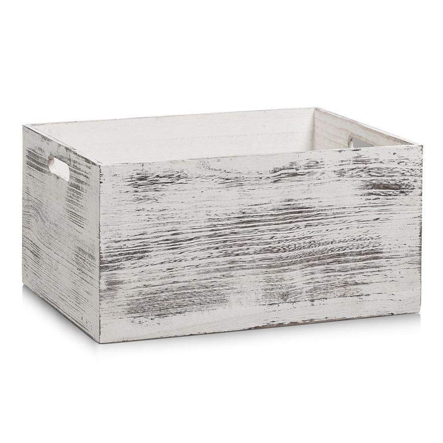 Kiste Rustic Zeller Present - cm Badshop - weiss Fehr | 40x30x20